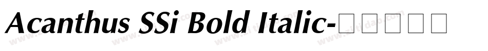 Acanthus SSi Bold Italic字体转换